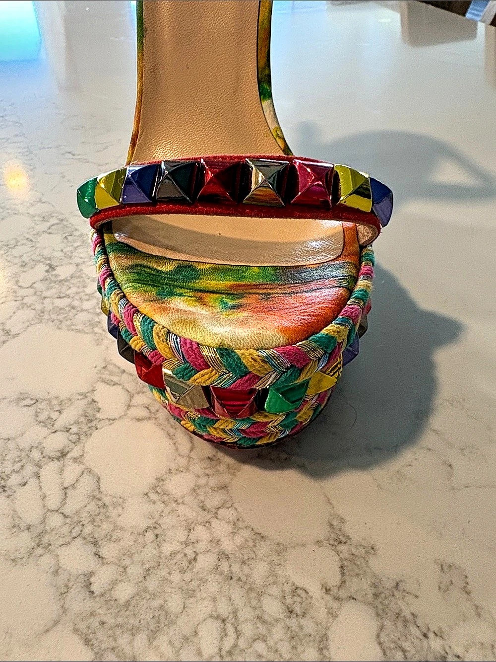 Christian Louboutin Cataclou Duplice Bambola Tie-Dye Wedge - Picture 6 of 9